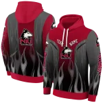 personalized northern illinois huskies flame design red hoodie best selling