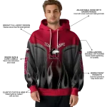 personalized northern illinois huskies flame design red hoodie best selling