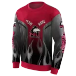 personalized northern illinois huskies flame design red hoodie best selling