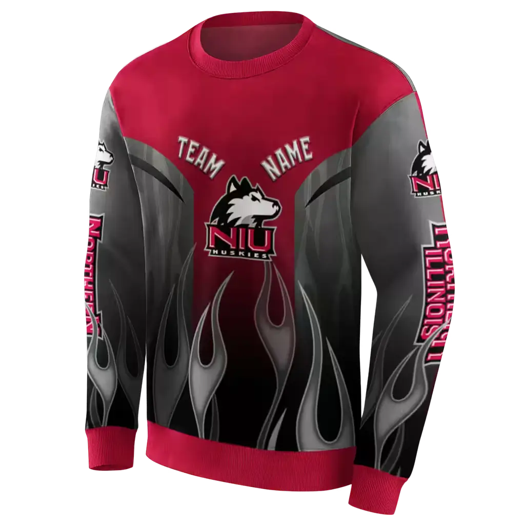 personalized northern illinois huskies flame design red hoodie new arrival personalized northern illinois huskies flame design red hoodie new arrival