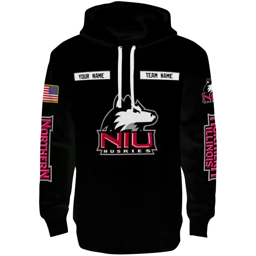 personalized northern illinois huskies punisher skull black hoodie best selling personalized northern illinois huskies punisher skull black hoodie best selling