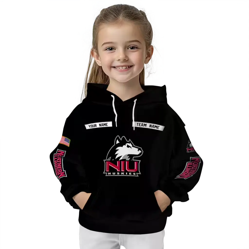 personalized northern illinois huskies punisher skull black hoodie top rated personalized northern illinois huskies punisher skull black hoodie top rated