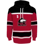 personalized northern illinois huskies striped pattern red hoodie best selling