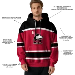 personalized northern illinois huskies striped pattern red hoodie best selling