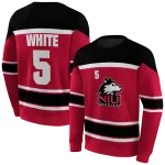 personalized northern illinois huskies striped pattern red hoodie best selling