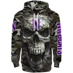 personalized northwestern wildcats camo skull hoodie best selling