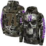 personalized northwestern wildcats camo skull hoodie best selling