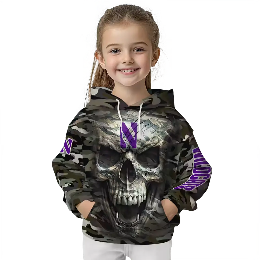 personalized northwestern wildcats camo skull hoodie top rated personalized northwestern wildcats camo skull hoodie top rated