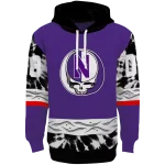 personalized northwestern wildcats grateful vibes purple hoodie best selling