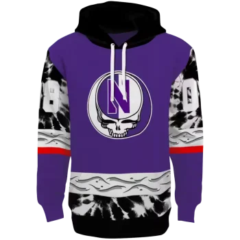 personalized northwestern wildcats grateful vibes purple hoodie best selling