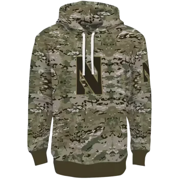 personalized northwestern wildcats military style hoodie best selling