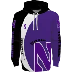 personalized northwestern wildcats minimalist design purple black hoodie best selling