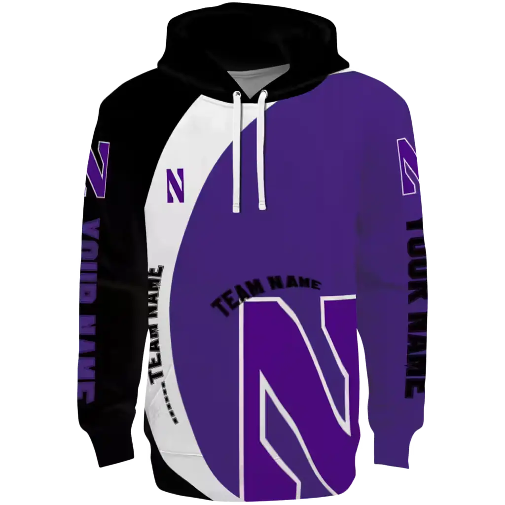 personalized northwestern wildcats minimalist design purple black hoodie best selling personalized northwestern wildcats minimalist design purple black hoodie best selling