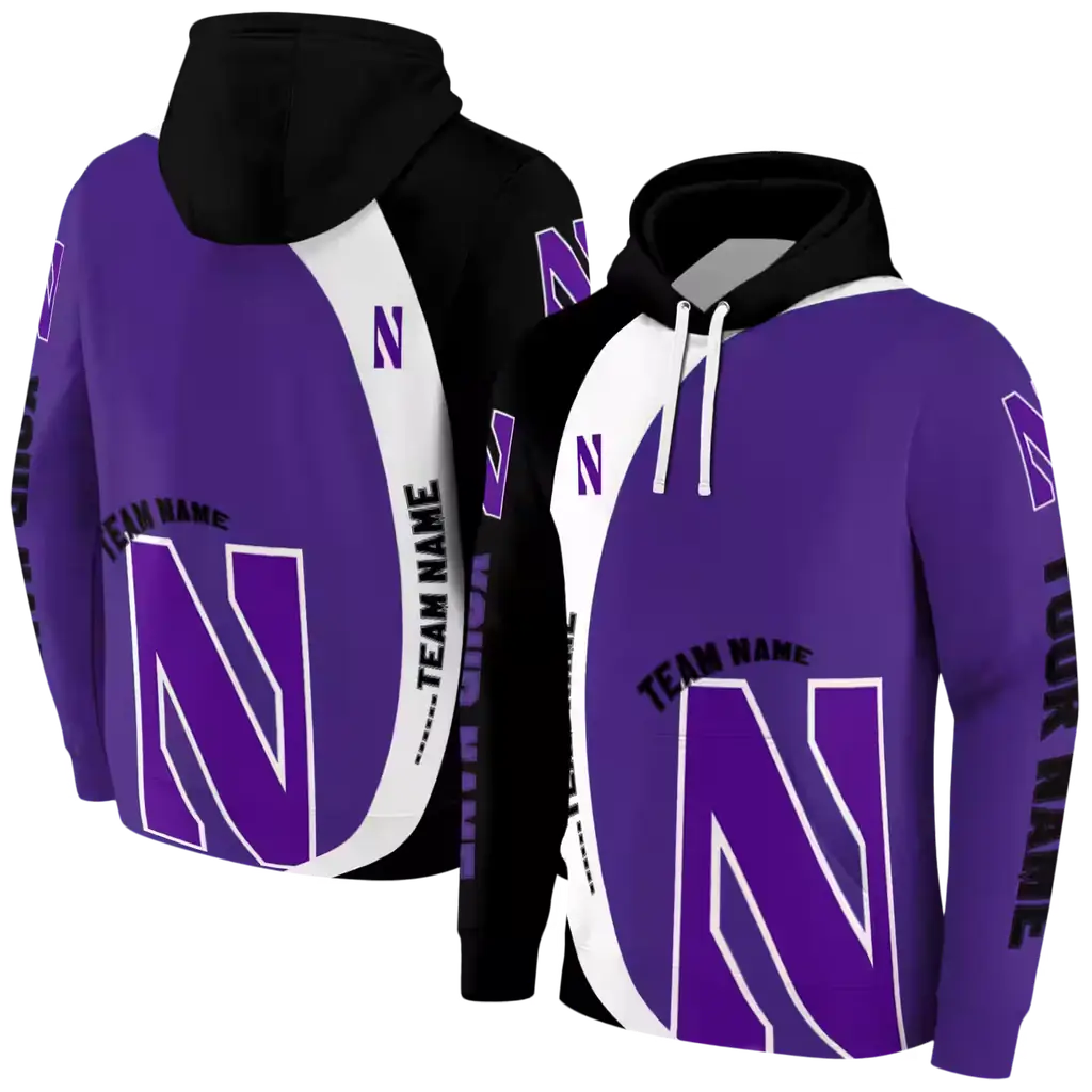 personalized northwestern wildcats minimalist design purple black hoodie fashion forward personalized northwestern wildcats minimalist design purple black hoodie fashion forward