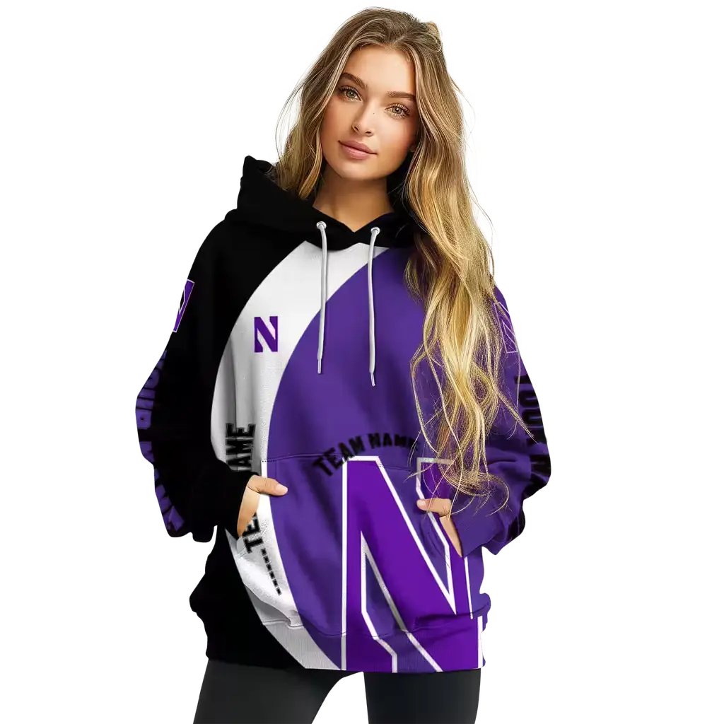 personalized northwestern wildcats minimalist design purple black hoodie high quality personalized northwestern wildcats minimalist design purple black hoodie high quality