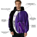 personalized northwestern wildcats minimalist design purple black hoodie best selling