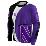 personalized northwestern wildcats minimalist design purple black hoodie best selling