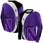 personalized northwestern wildcats minimalist design purple black hoodie best selling