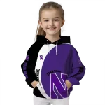 personalized northwestern wildcats minimalist design purple black hoodie best selling