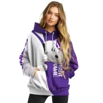 personalized northwestern wildcats peeking snoopy purple hoodie best selling