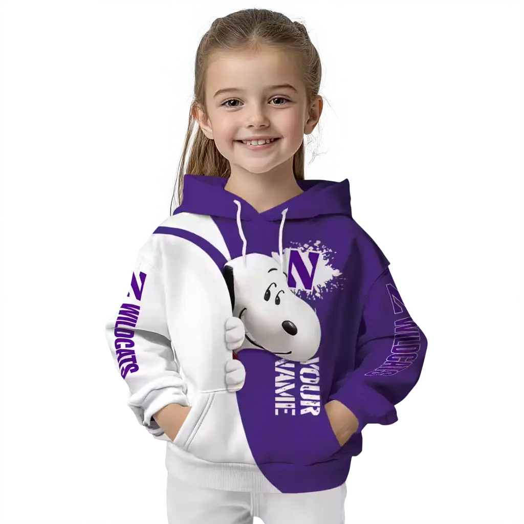 personalized northwestern wildcats peeking snoopy purple hoodie top rated personalized northwestern wildcats peeking snoopy purple hoodie top rated
