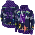 personalized northwestern wildcats spongebob patrick star purple navy hoodie best selling