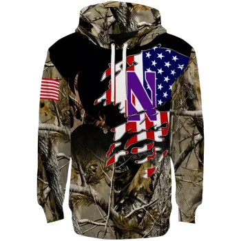 personalized northwestern wildcats tree camo hoodie best selling