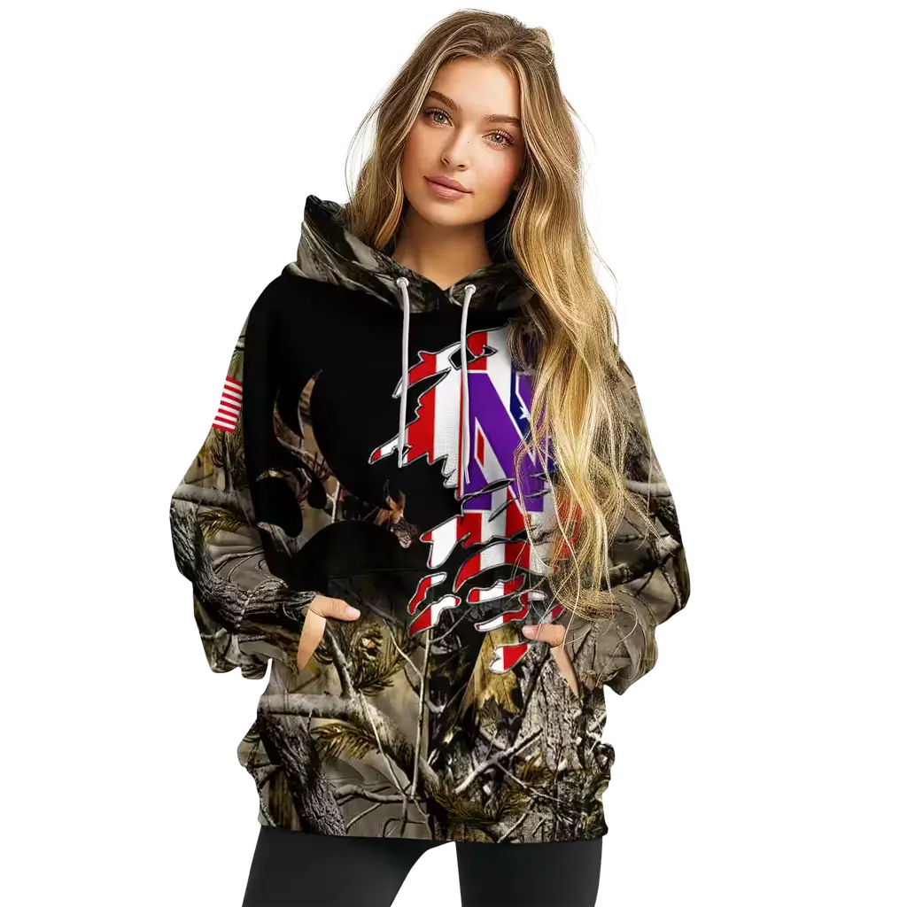 personalized northwestern wildcats tree camo hoodie high quality personalized northwestern wildcats tree camo hoodie high quality