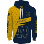 personalized notre dame fighting irish abstract shape navy hoodie best selling
