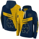 personalized notre dame fighting irish abstract shape navy hoodie best selling