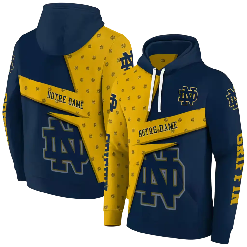 personalized notre dame fighting irish abstract shape navy hoodie fashion forward personalized notre dame fighting irish abstract shape navy hoodie fashion forward