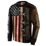 personalized notre dame fighting irish american pride hoodie best selling