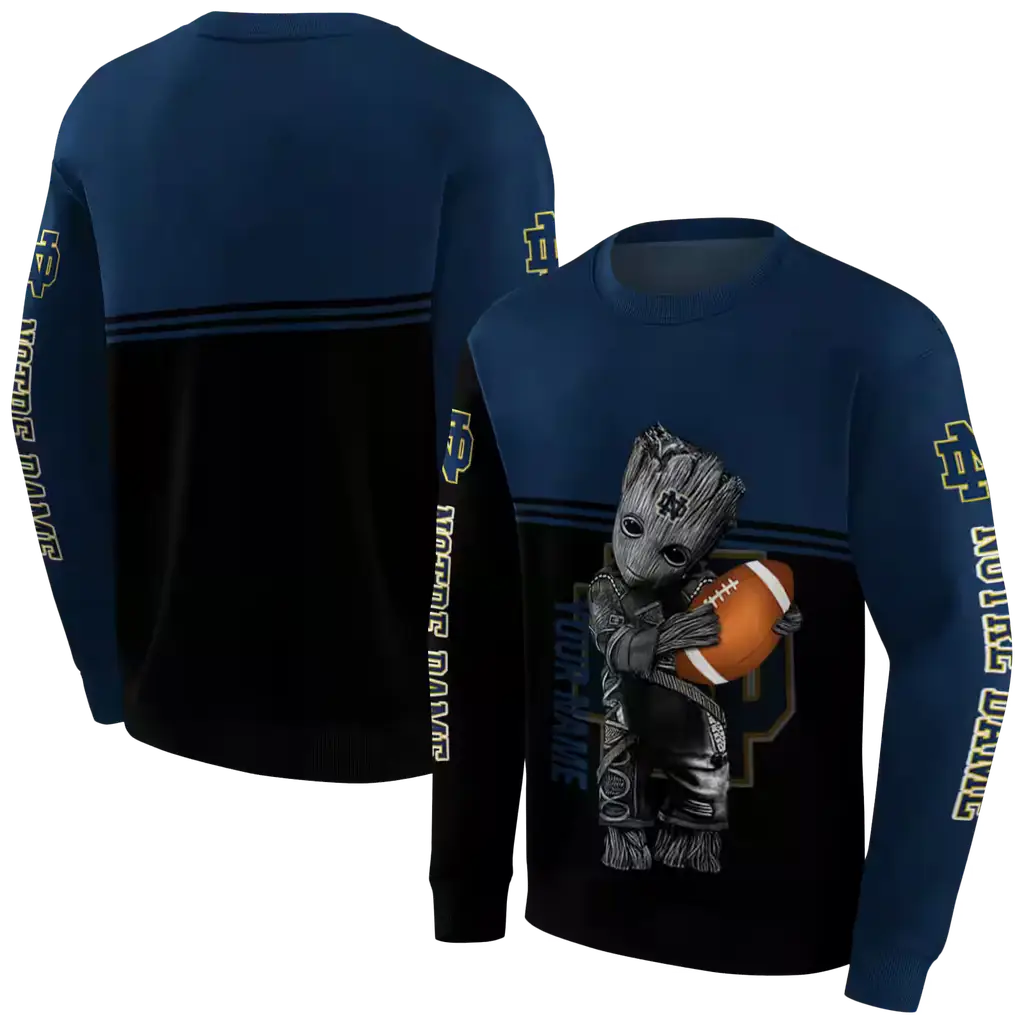 personalized notre dame fighting irish baby groot navy black hoodie premium grade personalized notre dame fighting irish baby groot navy black hoodie premium grade