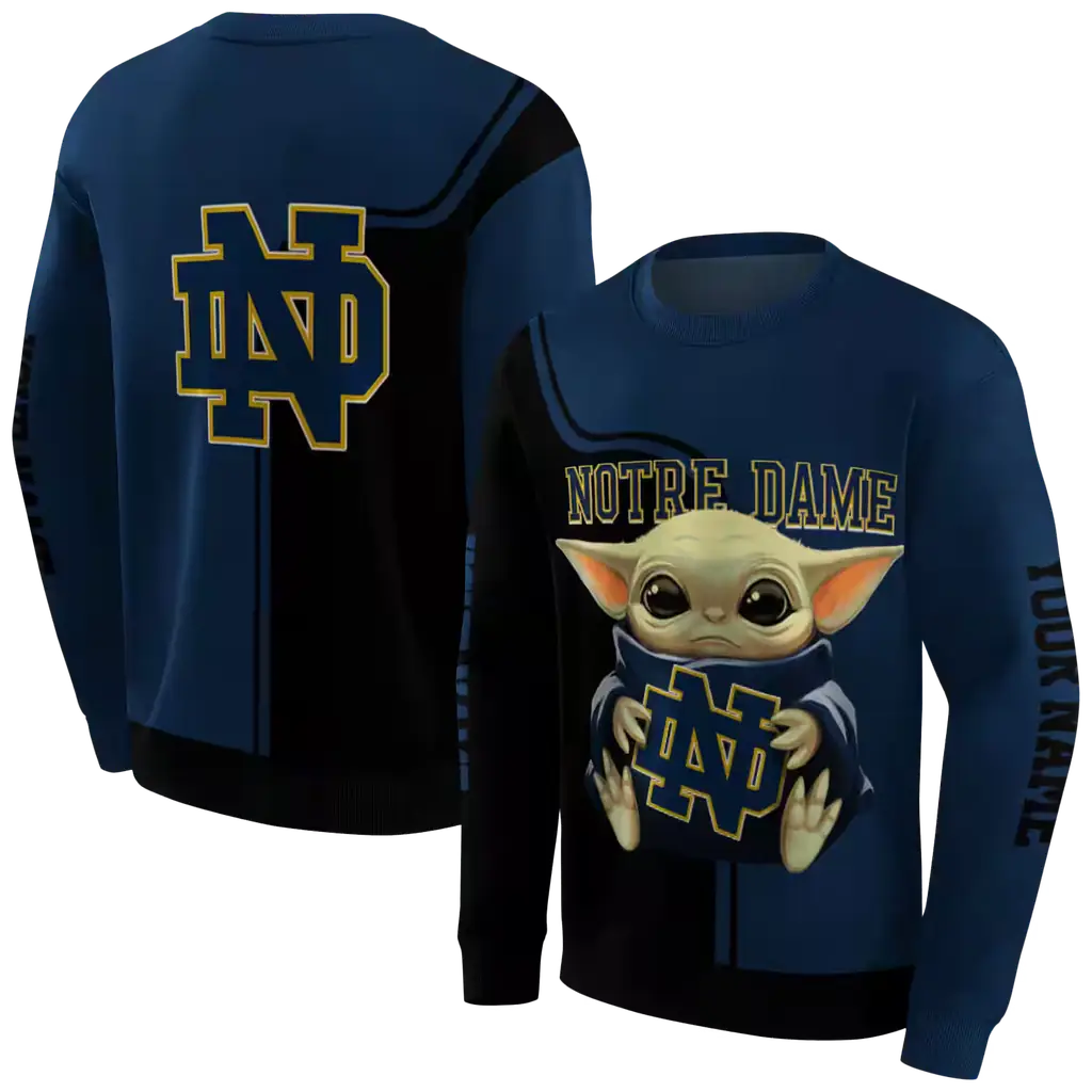 personalized notre dame fighting irish baby yoda navy black hoodie premium grade personalized notre dame fighting irish baby yoda navy black hoodie premium grade