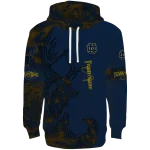 personalized notre dame fighting irish deer silhouette navy hoodie best selling