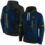 personalized notre dame fighting irish deer silhouette navy hoodie best selling