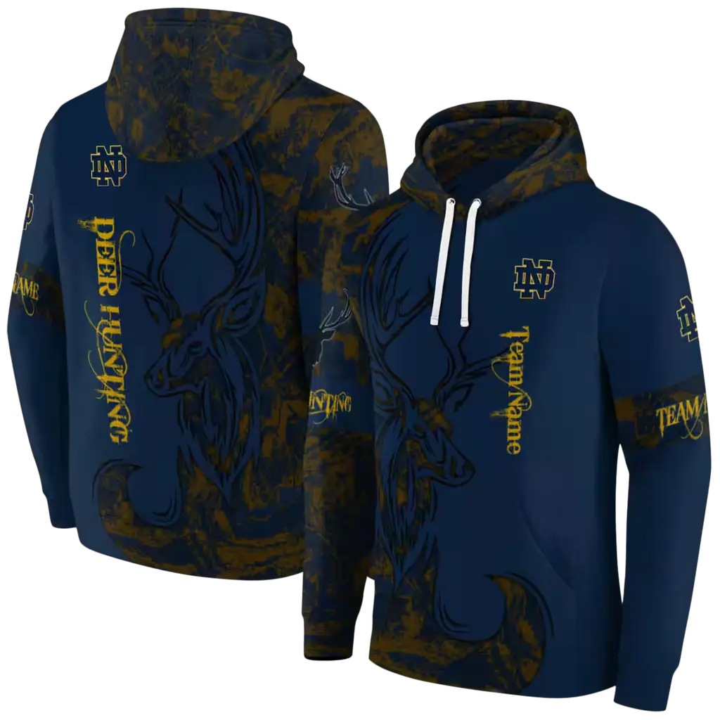 personalized notre dame fighting irish deer silhouette navy hoodie fashion forward personalized notre dame fighting irish deer silhouette navy hoodie fashion forward