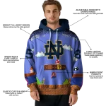 personalized notre dame fighting irish mario blue black hoodie best selling