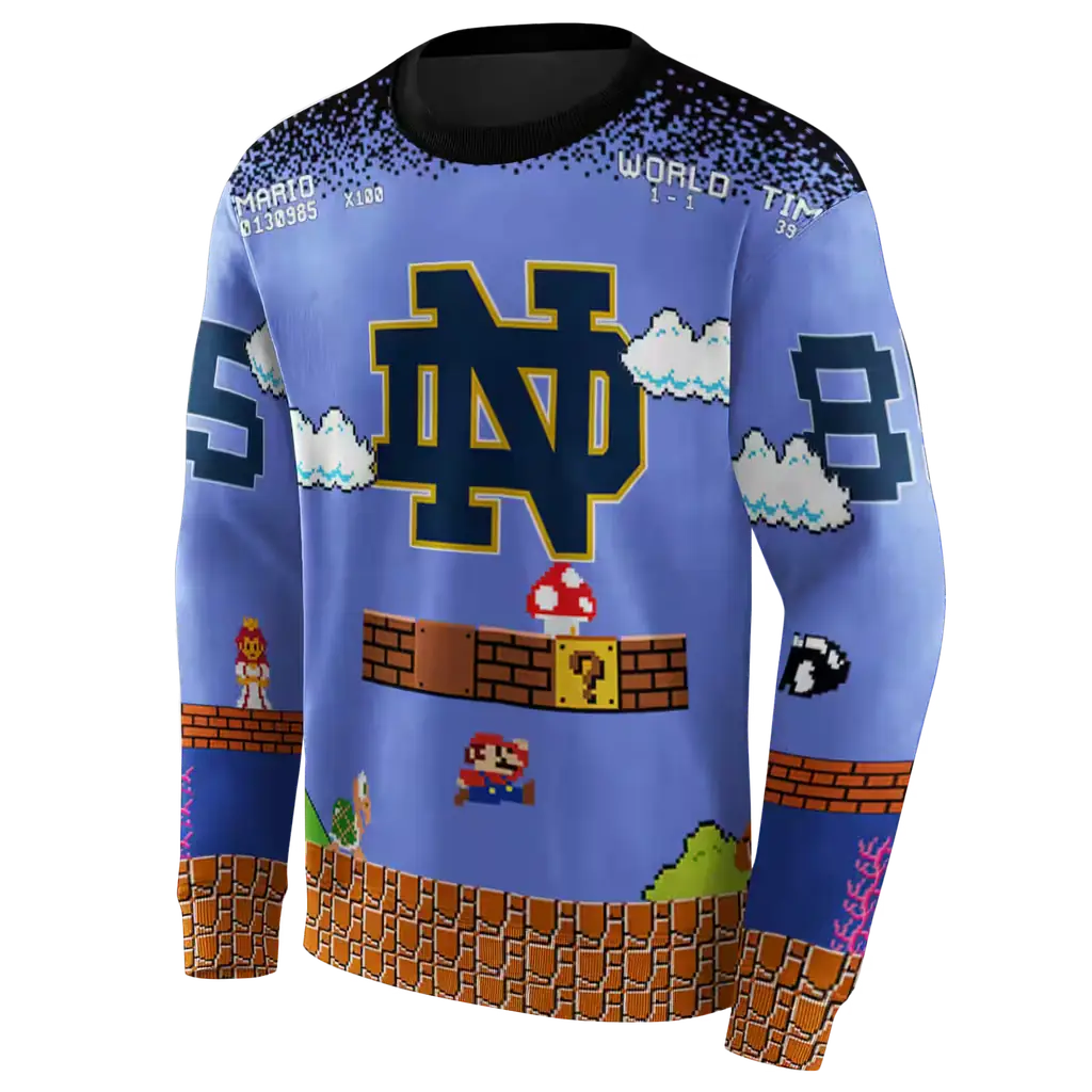 personalized notre dame fighting irish mario blue black hoodie new arrival personalized notre dame fighting irish mario blue black hoodie new arrival