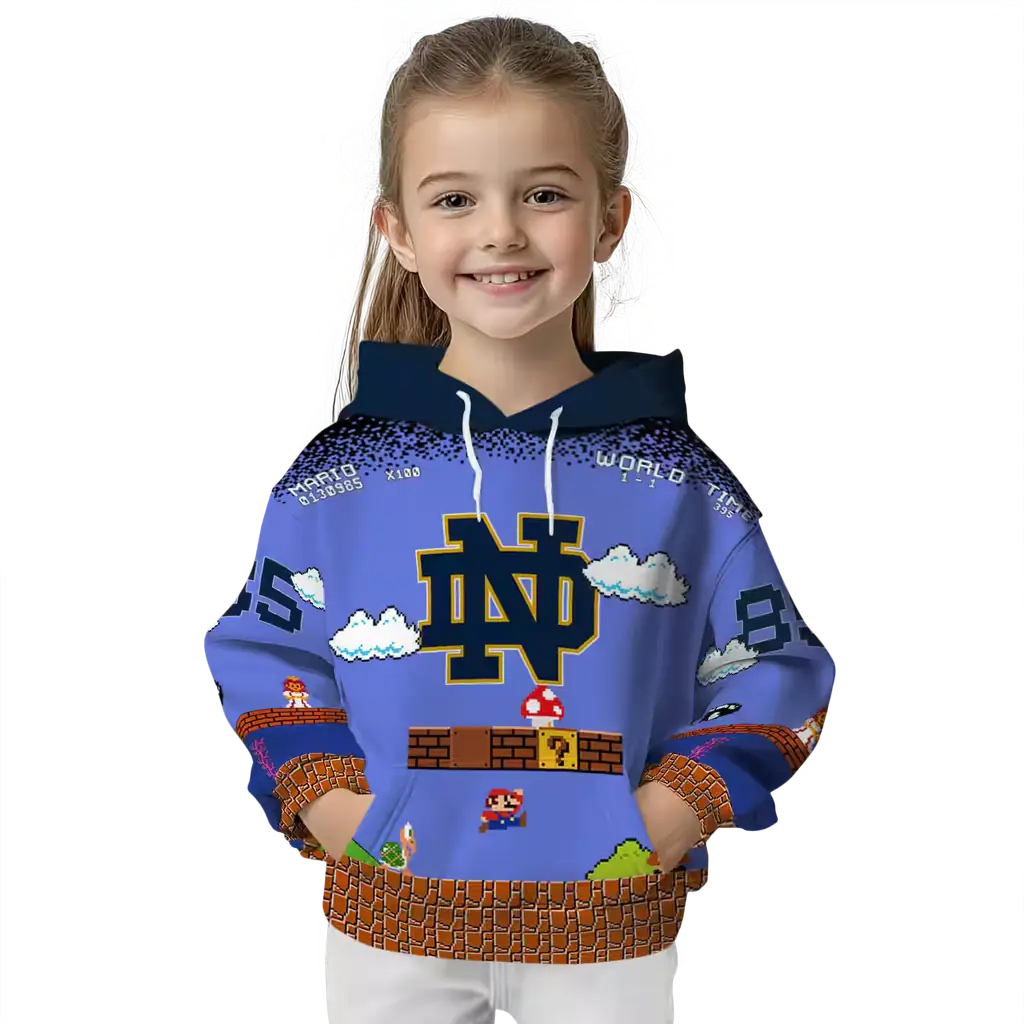 personalized notre dame fighting irish mario blue black hoodie top rated personalized notre dame fighting irish mario blue black hoodie top rated