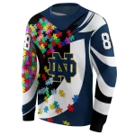 personalized notre dame fighting irish puzzle pieces navy hoodie best selling