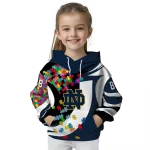 personalized notre dame fighting irish puzzle pieces navy hoodie best selling