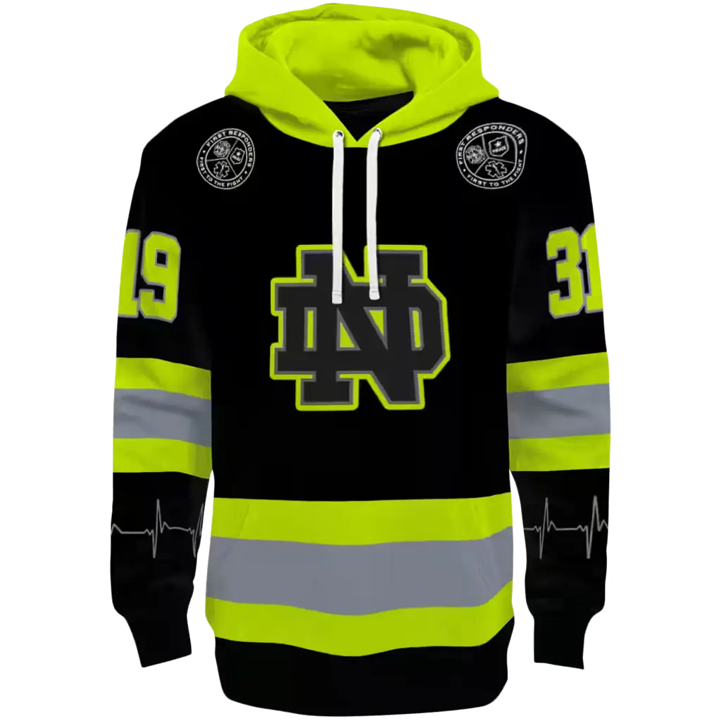 personalized notre dame fighting irish safety motif black neon green hoodie best selling personalized notre dame fighting irish safety motif black neon green hoodie best selling