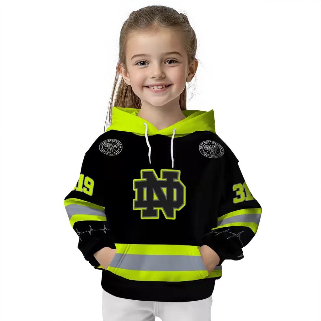 personalized notre dame fighting irish safety motif black neon green hoodie top rated personalized notre dame fighting irish safety motif black neon green hoodie top rated