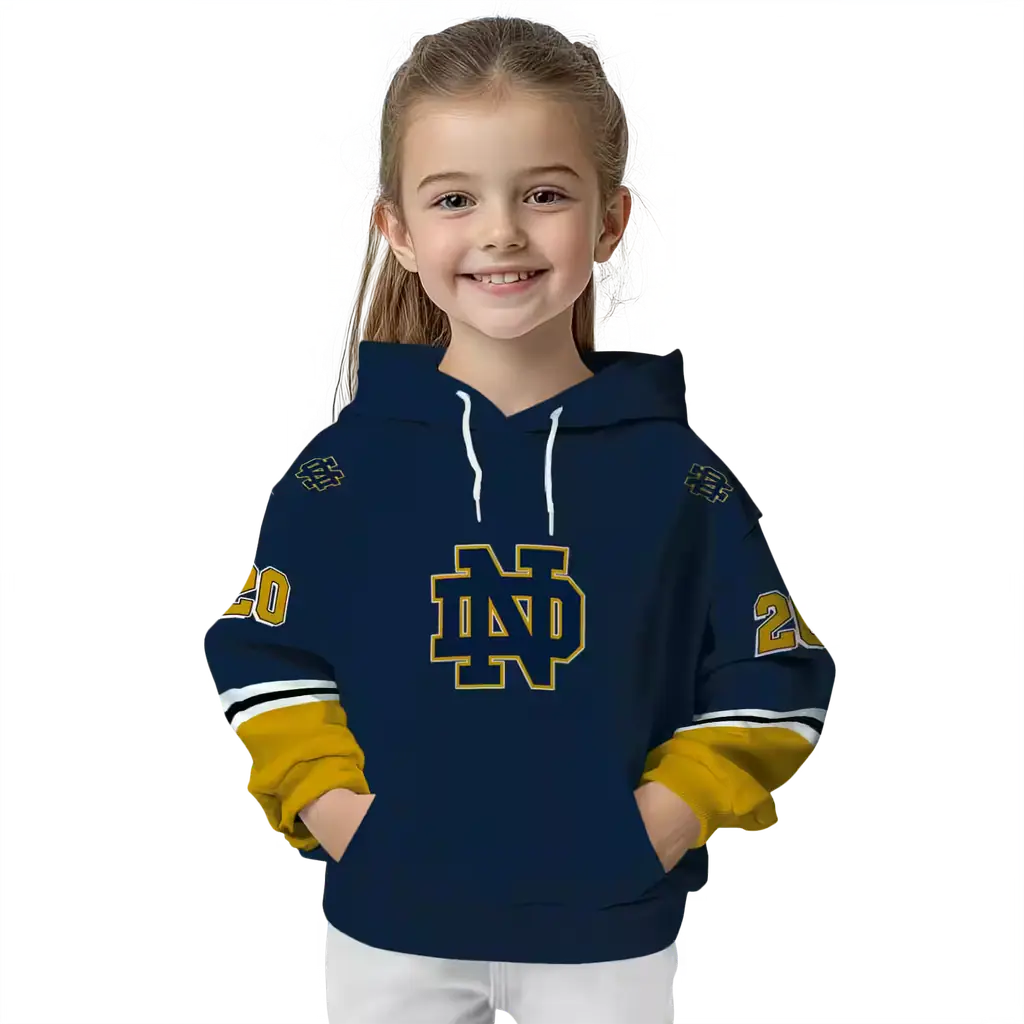 personalized notre dame fighting irish striped sleeves navy hoodie top rated personalized notre dame fighting irish striped sleeves navy hoodie top rated