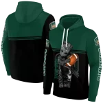 personalized ohio bobcats baby groot green black hoodie best selling