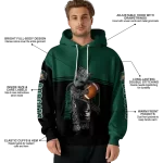 personalized ohio bobcats baby groot green black hoodie best selling