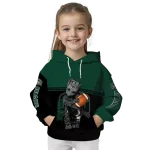personalized ohio bobcats baby groot green black hoodie best selling