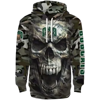 personalized ohio bobcats camo skull hoodie best selling