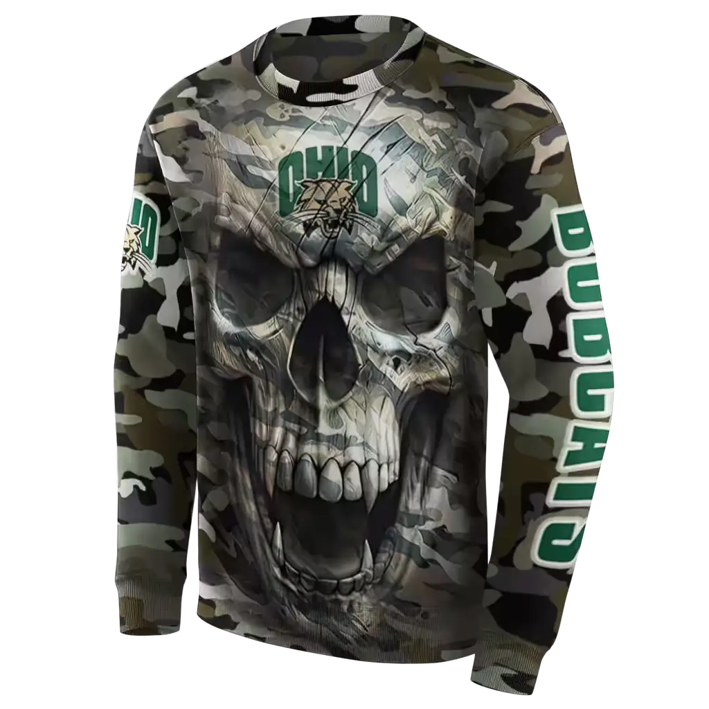 personalized ohio bobcats camo skull hoodie new arrival personalized ohio bobcats camo skull hoodie new arrival